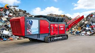 Crawler-Mounted Mobile Shredder | 5–20 TPH Shredding Wood, E-Scooters & Appliances
