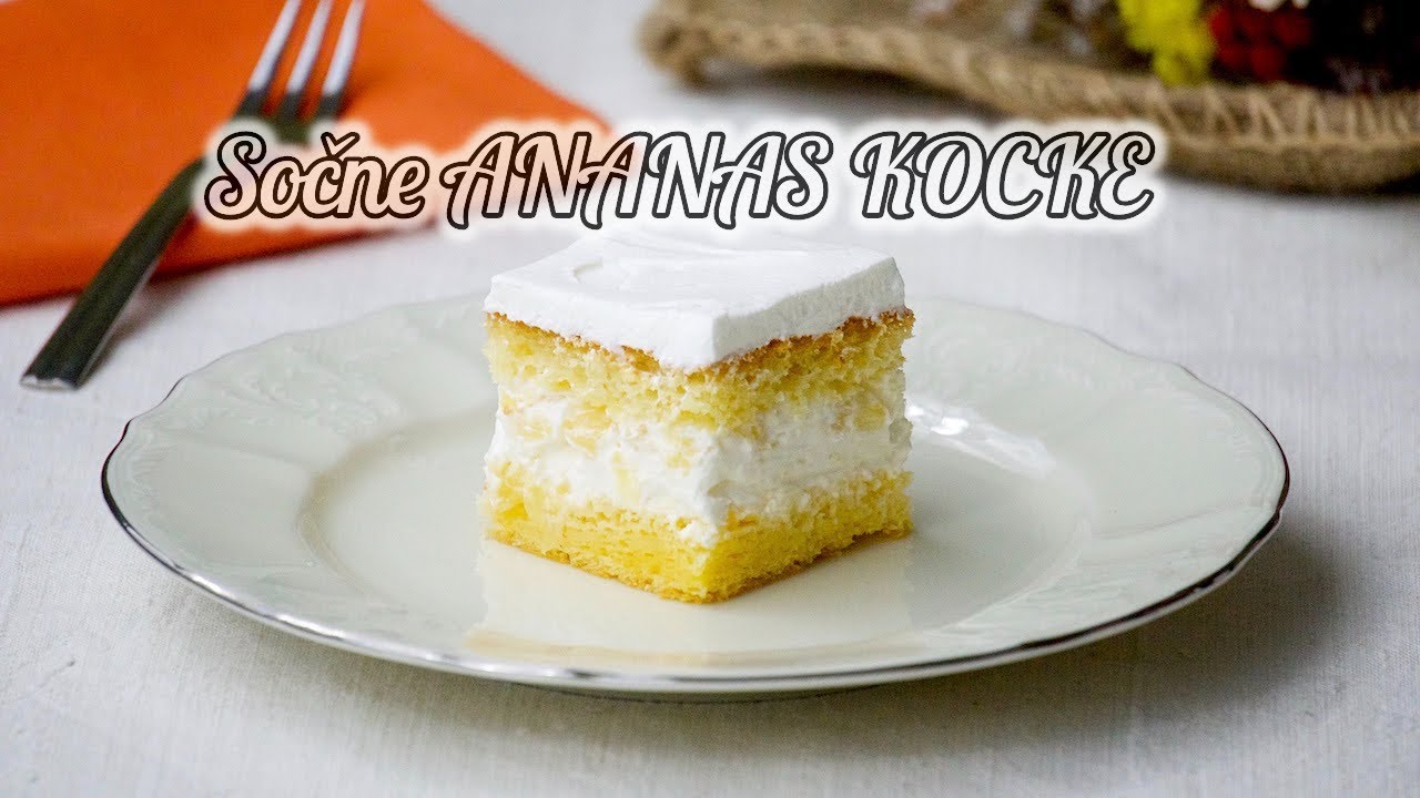 Sočne ANANAS KOCKE - odlični KREMASTI KOLAČI • ReciPeci Sandre Gašparić