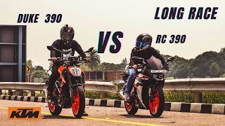 KTM Duke 390 Bs4 Vs KTM RC 390 Bs4 Long Race | Ktm Rc 390 Akrapovic Exhaust Amazing Sound