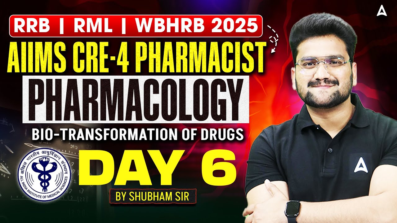 AIIMS CRE-4 Pharmacist 2025 | Pharmacology Day 6 | Bio-Transformation of Drugs Explained