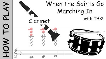 How to play When the Saints Go Marching In on Clarinet | Sheet Music with Tab