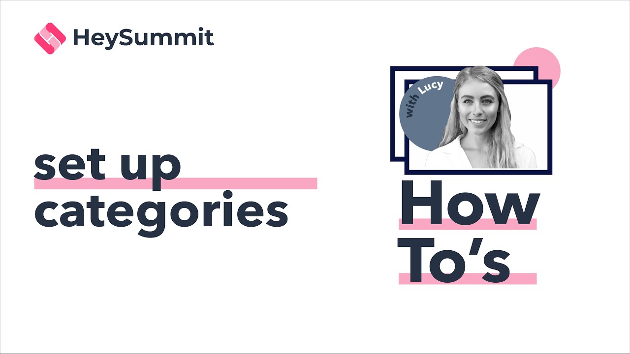 How to set up categories with HeySummit