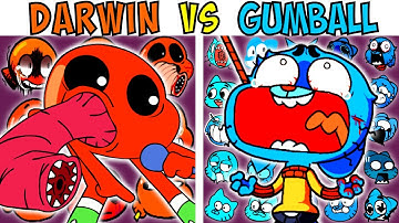 ALL DARWIN VS GUMBALL TEST | FNF Character Test | Gameplay VS Playground
