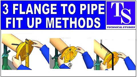 PIPING - 3 easy methods of Flange to pipe fit up-  Tutorial for beginners Pipe fit up tutorials