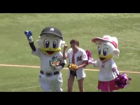 千葉ロッテマリーンズ 高野人母美セクシー始球式◆QVCマリン 2016.3.27