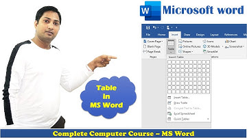 Microsoft Word | Part - 10 | MS Word Table |Computer Course | Vidya Bharti Skills