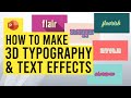 Create 3D typography & Text Effects in PowerPoint {Tutorial & free download}