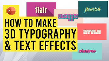 Create 3D typography & Text Effects in PowerPoint {Tutorial & free download}