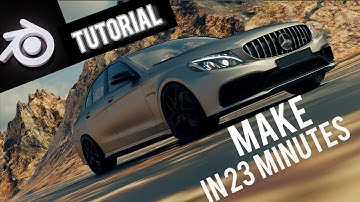 create a PRO CAR ANIMATION in blender in just 23 minutes! Complete Blender tutorial - see every step