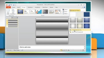 Microsoft® PowerPoint 2010: How to make backgrounds on Windows® Vista?