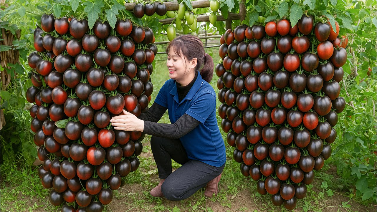 Harvesting  Rare Ripe Tomatoes & Make Layered Tomatoes Cake - SOLD OUT in Minutes!