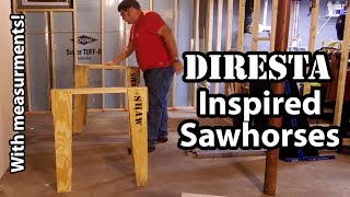 I made a pair of sawhorses roughly following Jimmy Diresta