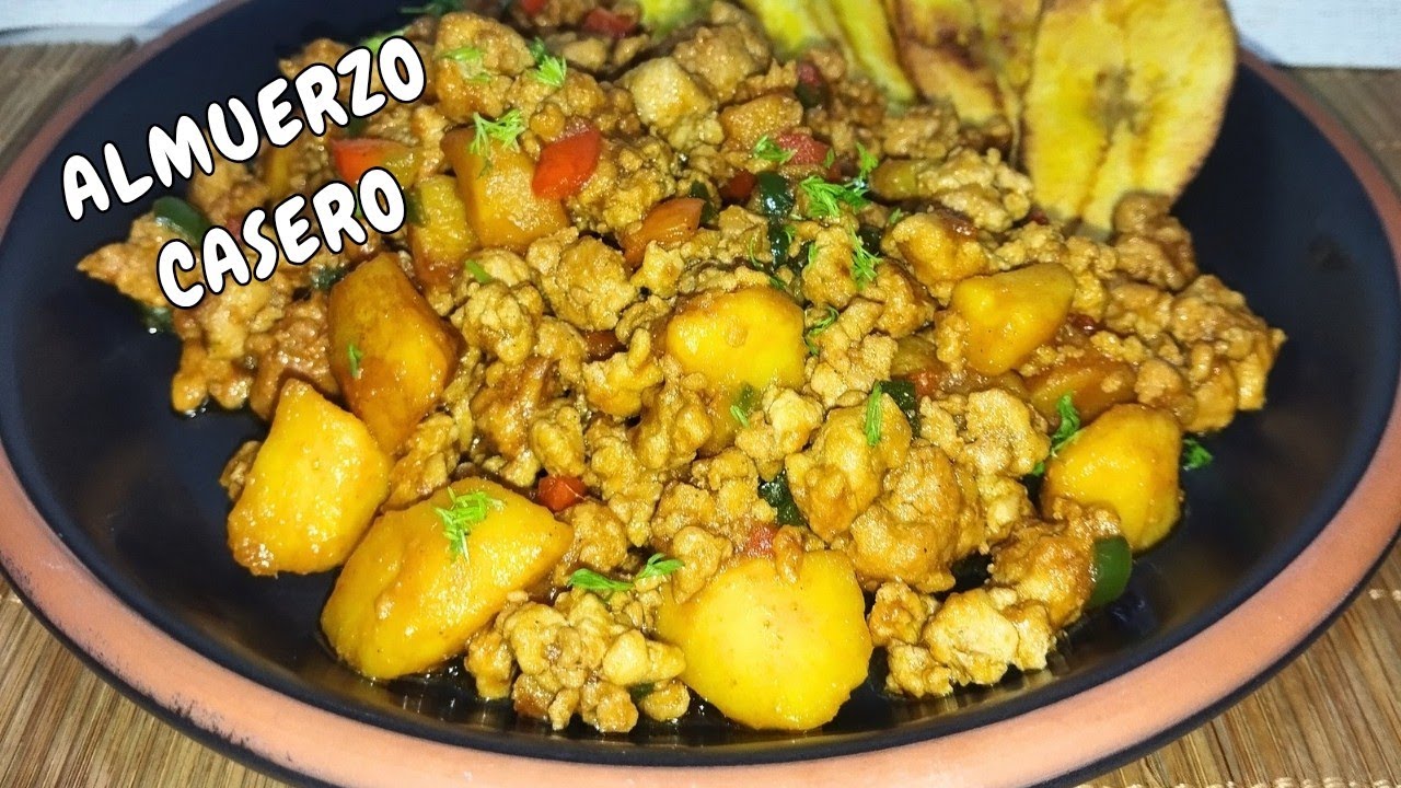 Carne molida con papas y pimientos | Receta fácil, económica y deliciosa