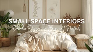 Beige and Neutral Warm and Cozy SMALL SPACE INTERIOR DESIGN Style