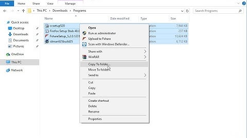 Add Copy to folder & Move to folder in Context Menu in Windows 10