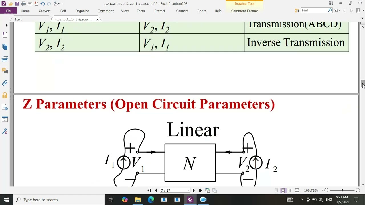 Lec 1   Two Ports Networks - Z,Y parameters