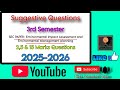 Suggestive Questions of SEC paper of 3rd Semester || By-Sagarika Nag #geography 