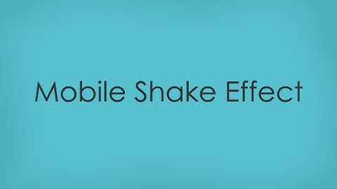 Detect Shake Effect in Phone using Jquery
