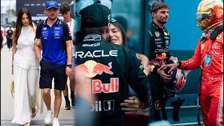 Max Verstappen celebrates Sprint win with Kelly Piquet & Lewis Hamilton in Singapore | BTS