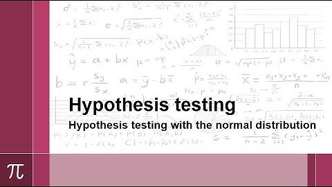 Hypothesis testing with the normal distribution*