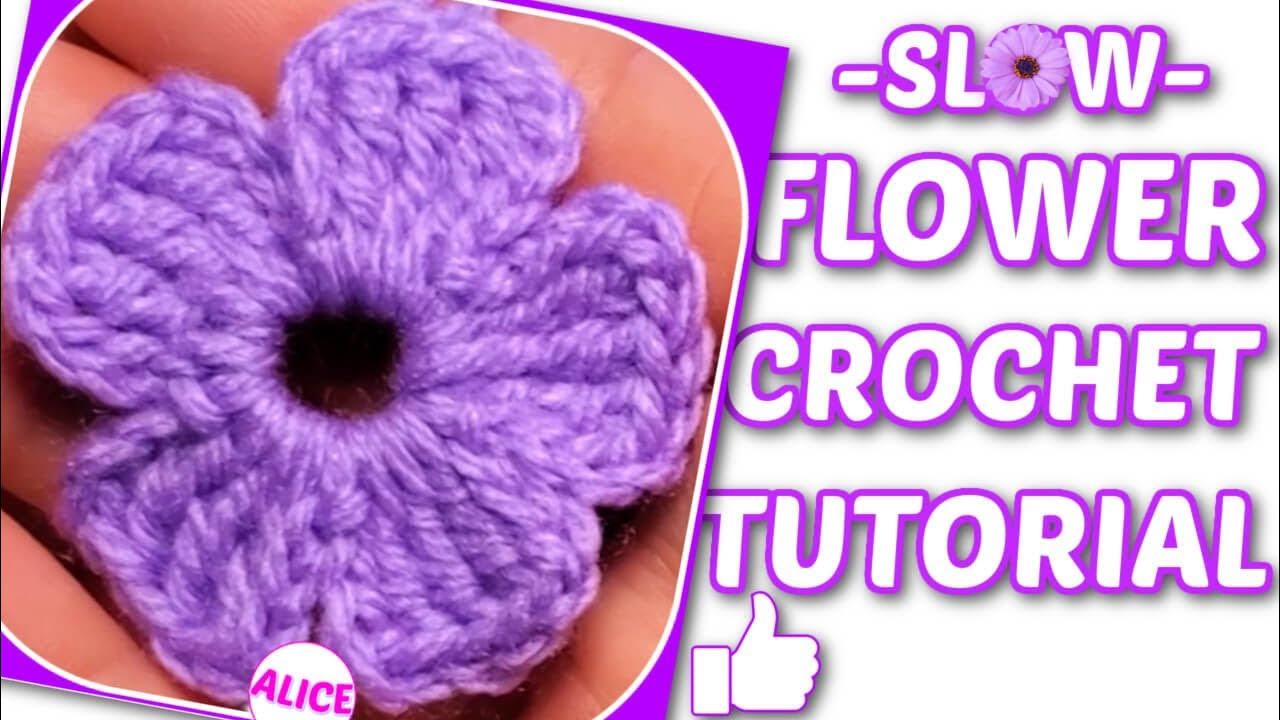 How To Crochet a Flower For Absolute Beginners 🌸 Flower Crocheting Tutorial CrochetFlower 
