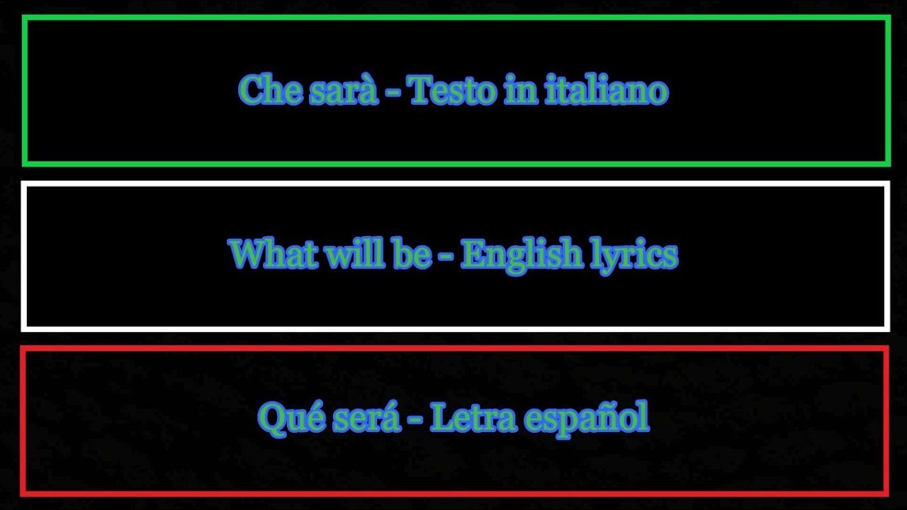 Che sarà - Ricchi e poveri 1971 (English lyrics, Letra español)