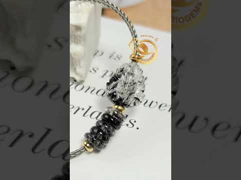 Vòng tay Hồ Ly chúa mix Ngũ Điếu THẠCH ANH tóc đen