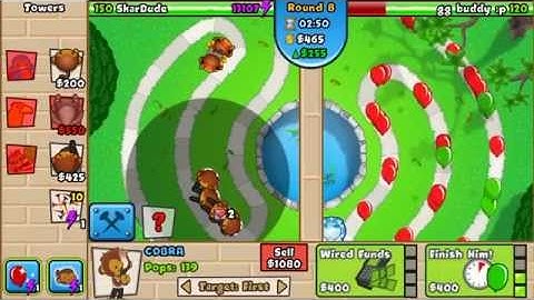 Beating a hacker with unlimited lives!!! Bloons Tower Defense Battles