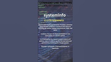 Uncover Hidden PC Secrets with System Info! | Command Line Masters