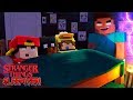 Minecraft STRANGER THINGS - EVIL HEROBRINE COMES TO SLEEPOVER WITH THE BABIES!!