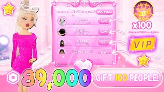 Gifting 100 NEW Players PERMANENT VIP In Dress To Impress by Leah Ashe 35,643 views 2 weeks ago 15 minutes