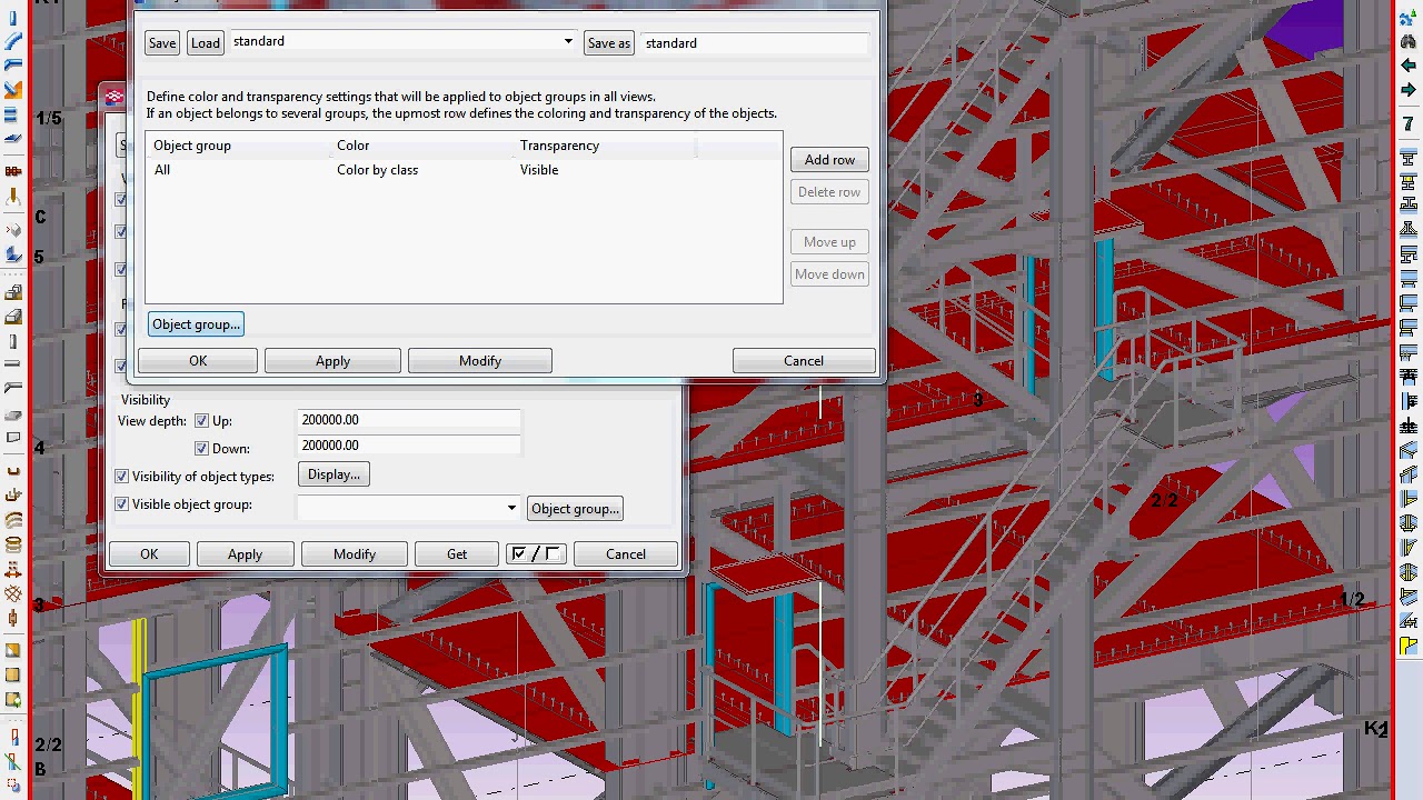 Tutorial tekla, Color and transparency in all views YouTube