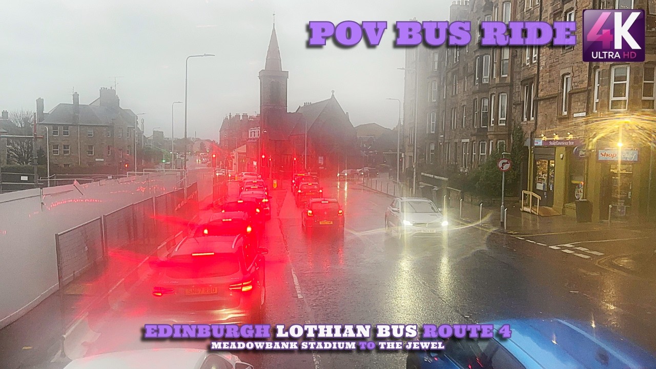 Meadowbank Stadium to the Jewel | Edinburgh | Scotland | Lothian Bus Route 4 | Bus Ride POV 4K
