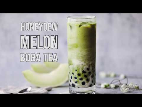 how-to-make-a-honeydew-melon-boba-tea-|-matcha-boba-tea-recipe