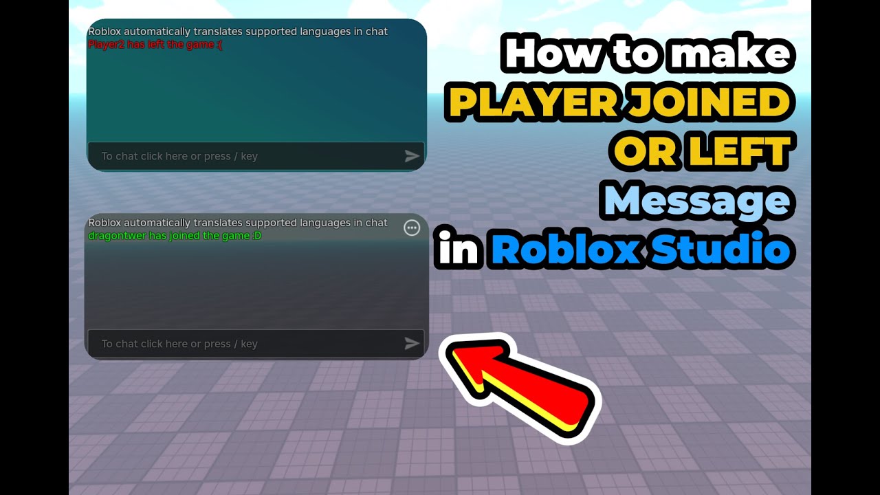 How to Make a Player Joined/Left Message in Roblox Studio! - YouTube