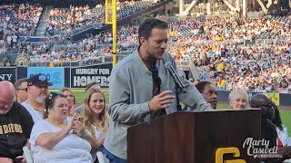 Jake Peavy is inducted into the San Diego Padres Hall of Fame