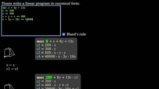 A tool for practicing simplex algorithms showing all the computation details (link in description)
