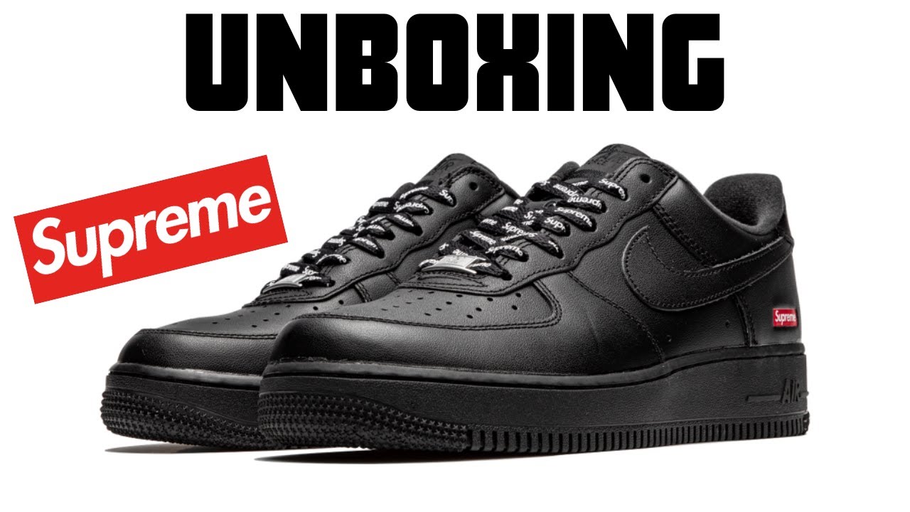 SUPREME NIKE AIR FORCE 1 LOW BLACK REVIEW AND ON FEET