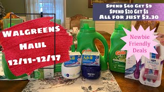 WALGREENS HAUL 12/11-12/17 | NEWBIE FRIENDLY DEALS | ALL FOR JUST $2.30