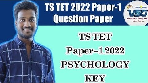 TS TET 2022 Paper-1 Psychology Key | Psychology Key 2022 | #tstet2022#tstet#tetpsychology#tet#trt