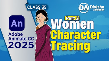 Adobe Animate CC 2025 | Complete Course | Female Character Tracing  | Body Tracing (Part 2)
