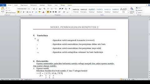 Operasi Matematika Data Tunggal dan Matriks pada Scilab