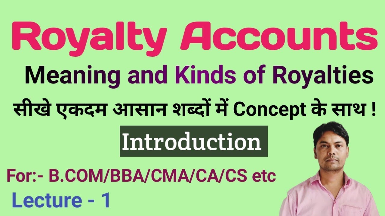 | Royalty Accounts | Meaning and Kinds of Royalty | For:- B.COM/BBA/CMA