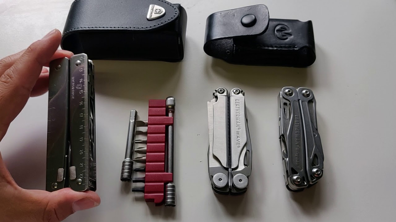 Vergleich Leatherman Wingman Wave Vs Victorinox Swisstool Deutsch Youtube
