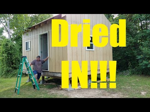 12x16 Off Grid Cabin Pt 11 Dried In Interior Youtube