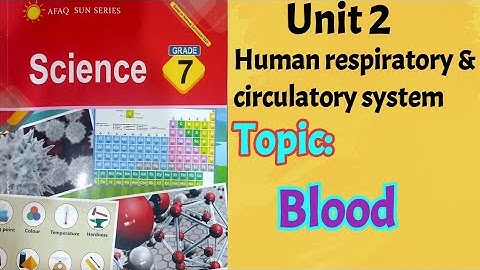 AFAQ sun series Science Class 7 Unit 2|Blood ||Human respiratory and circulatory system | plasma