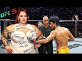 Bruce Lee vs. Tess Holliday (EA sports UFC 5)