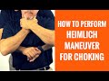 How To Do The Heimlich Maneuver For Choking