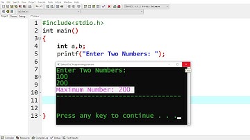 c program to find maximum number between two numbers | learn coding