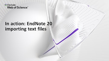 In action: EndNote 20 (Windows) importing text files